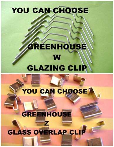 Greenhouse glazing glass - glass, clips
