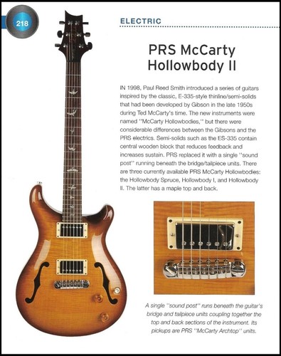 1998 prs mccarty hollowbody - mccarty,