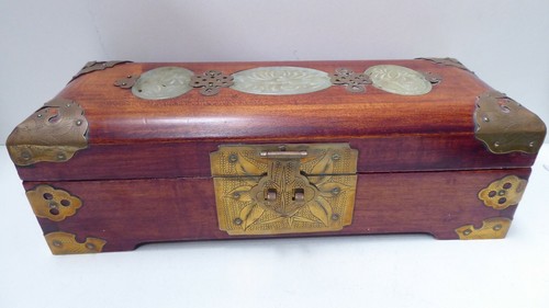Chinese timber jewellery box - chinese,