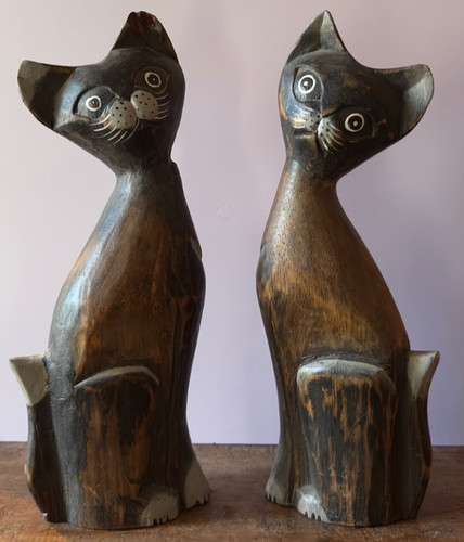 Vintage hand carved wooden - vintage,