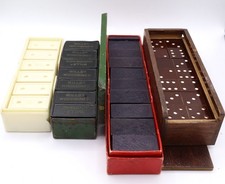 4x Vintage Domino Sets inc. Bakelite, Woodbine, Alligator & Wooden – Job Lot