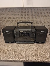 Sony Cfd 550l Cd Radio Cassette Portable Hifi Boombox Ghetto Blaster Working 