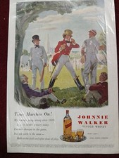 vintage Johnny Walker Whiskey Advertising Memorabilia, paper items 