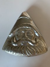 Cake Tin Xmas Santa Vintage Father Christmas Baking Tin Triangle