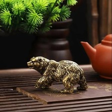 Brass Polar Bear Statue