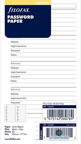 Filofax personal size password - filofax,
