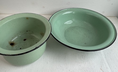 Chamber pot wash bowl - chamber, enamel