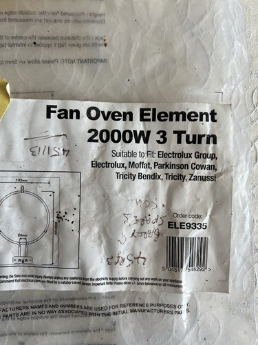 Fan oven element 2000w - oven,