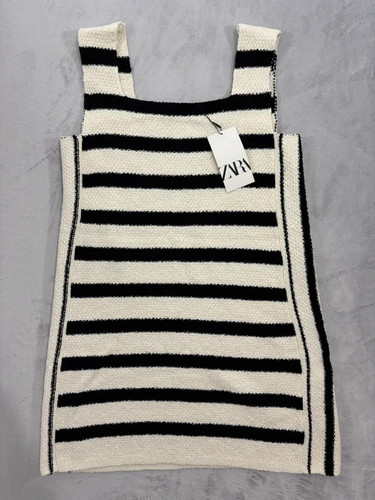 Zara black and - black-and-white, striped