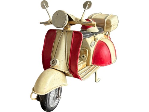 Vintage red cream miniature - cream,