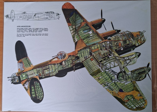 Avro lancaster cutaway print - avro,