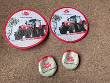Massey Ferguson Memorabilia - 2 x Frisbees with picture of MF 6400 Tractor