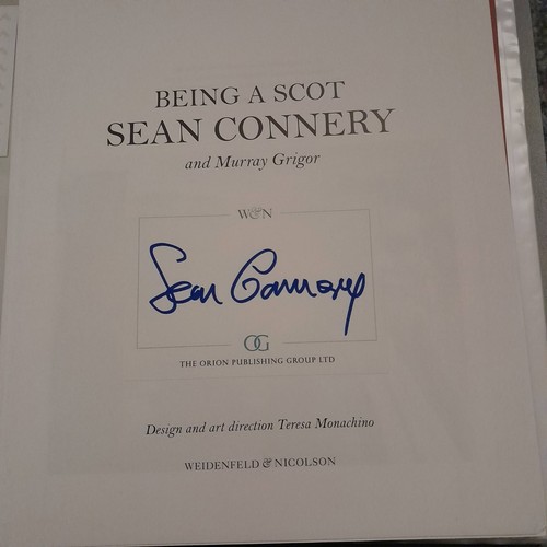 Sean connery signed book page - connery,