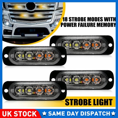 Amber white 4led - truck, car