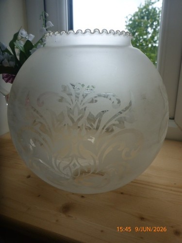 Vintage frosted glass globe