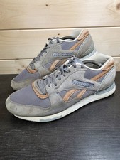 Reebok GL-6000 Low Trainers Mens UK 11 EU 45.5 US 12 Grey Brown Suede V62603