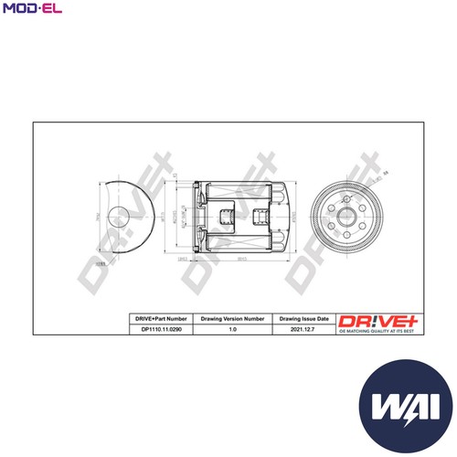 Oil filter dp1110 - oil, dp1110.11.0290