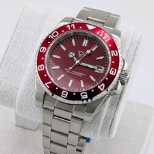 Watch Diver Full Burgundy 40mm NH35 Sapphire Crystal - 6 Month warranty!
