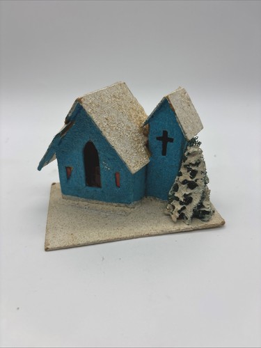 Vtg blue putz house - putz, japan