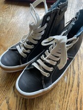 Wolky Biker Trainers Ladies 1225 Black Leather Zip Up Shoes Size 36 UK 3 NEW