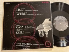 Casadesus / Szell / Liszt / Weber Piano Concertos LP Columbia 6 Eye Mono M-!!!!