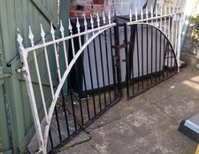 Antique Victorian Iron Gates Large Pair Original 19th Century - Collection Only!