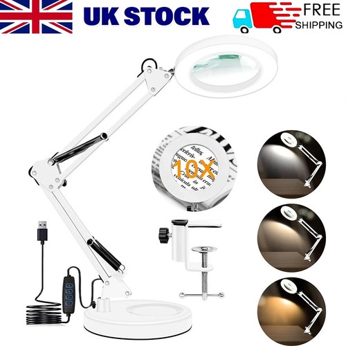 10x magnifying glass desk - 10x,
