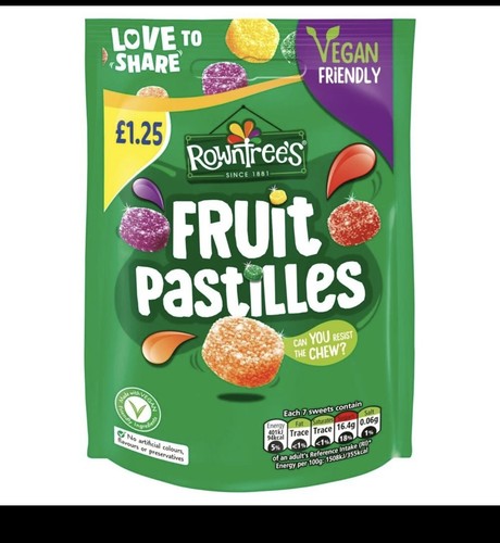 Rowntrees fruit pastilles bag - rowntrees,