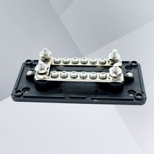 Electrical Terminal Blocks Power Distribution Car Bus Bar with Cover Boat