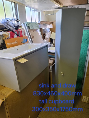 Bathroom sink and cupboard - sink,