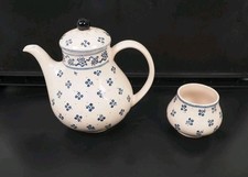 Laura Ashley Petite Fleur Coffee Pot, Milk and Sugar Dish