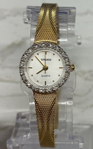 Vintage gruen ladies gold tone - ladies,
