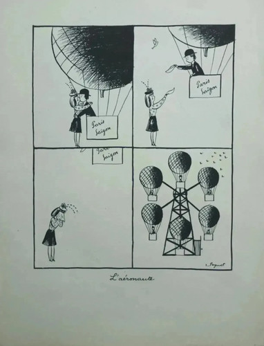Raymond peynet the aeronaut - peynet:,