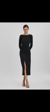Reiss Lana Ruched Jersey Midi