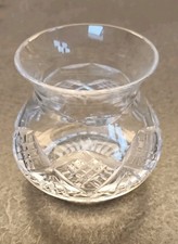 Vintage Edinburgh Hand-Cut Crystal Bowl. Thistle Pattern 2.5" (6cm) High Approx