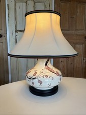 Moorcroft Sakura Pattern Lamp With Original Shade Cherry Blossom Paul Hilditch