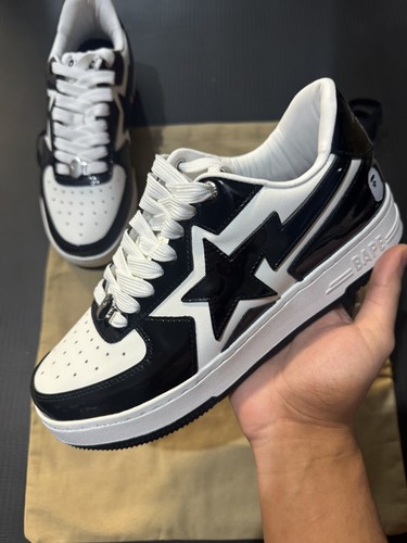 Black and white bapestas - black,