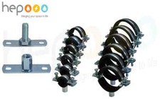 Rubber Lined Clips Cable Mounting Hose Pipe Clamp Mild Steel or Base plate M10