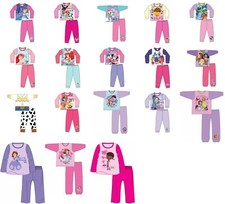 Girls pyjamas toddler baby character long sleeve pyjamas nightwear 