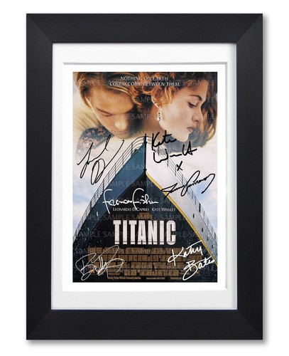 Titanic movie signed poster - movie,
