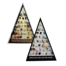 Rock & Mineral Collection 36pcs Geology Gem Kit in a Display Case For Kids