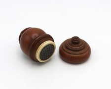 Beautiful Georgian Antique Carved Coquilla Nut Nutmeg Grater – Very Nice Example