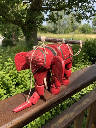 Vintage hand carved painted - &,