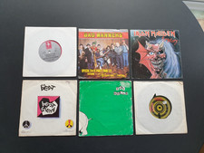 JOB LOT OF 6 X 7" VINYL RECORDS IRON MAIDEN THE BEAT BAD MANNERS 