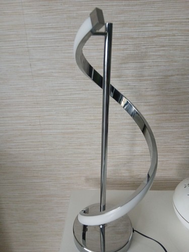 Chrome spiral lamp - spiral,