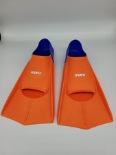 Maru Swimming Flippers Uk Size 4 - 5 Orange Blue 5 - 6 USA 37 - 38 EU Used Once 