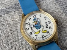 BRADLEY Donald Duck Watch Disney 1970s Swiss Made - Vintage, running very well