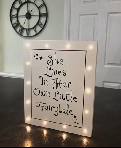 Led lighted white wood - led,