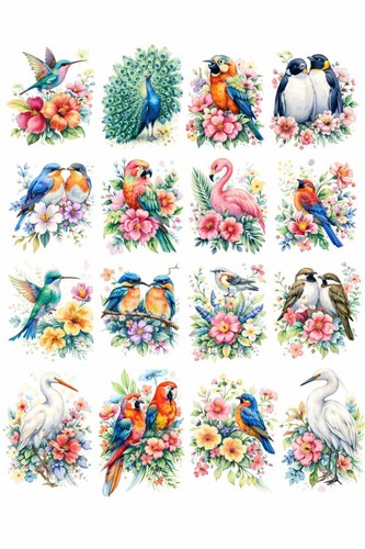 Sheet garden birds - 16,