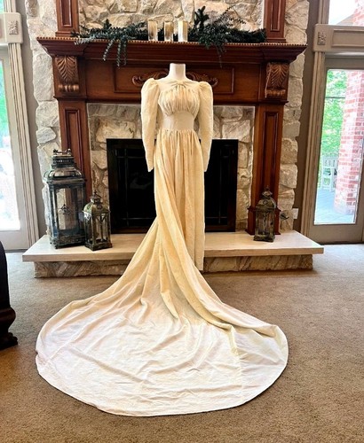 Vtg 1940s wedding dress - wedding,